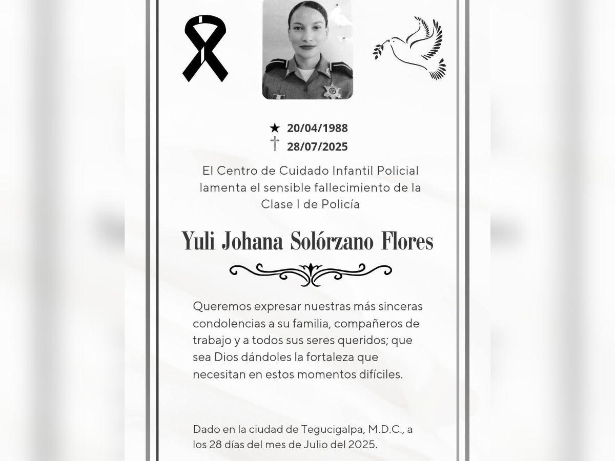 Yuli, agente de policía que fue asesinada en su casa; su pareja huyó