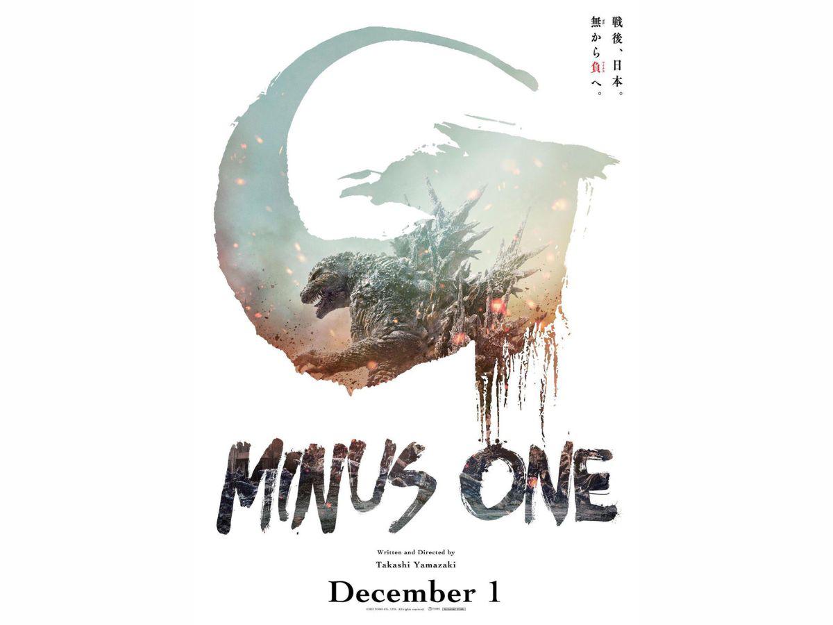 El póster oficial de la película Godzilla Minus One, que estrena este 1 de diciembre en cines de Estados Unidos y Latinoamérica.