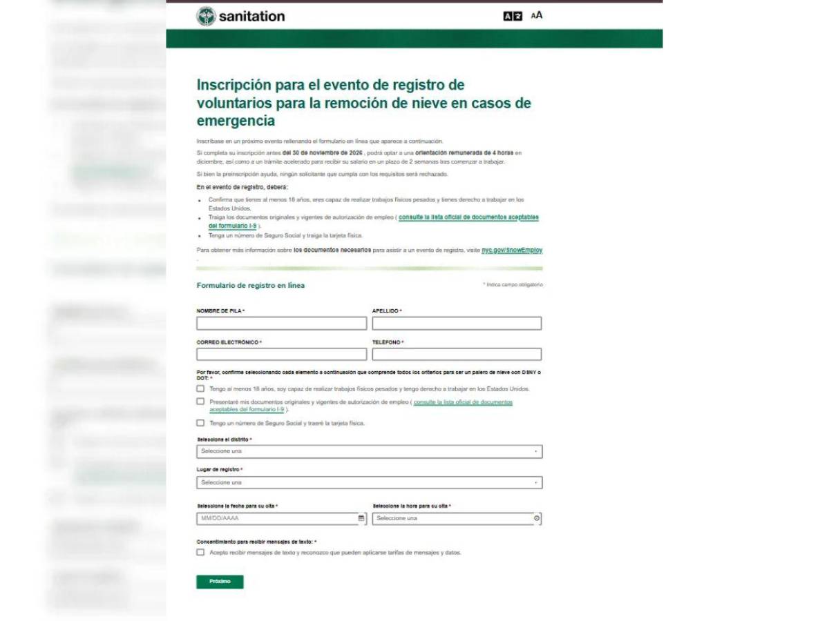 Pagarán 45 dólares por hora por retirar nieve: conozca cómo conseguir el empleo en NY, EE UU