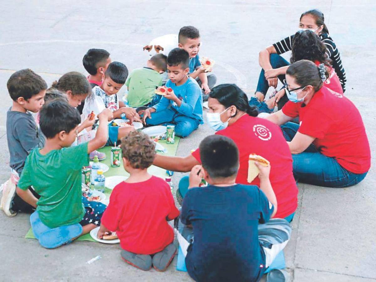 Los menores y sus padres vivieron una tarde diferente.