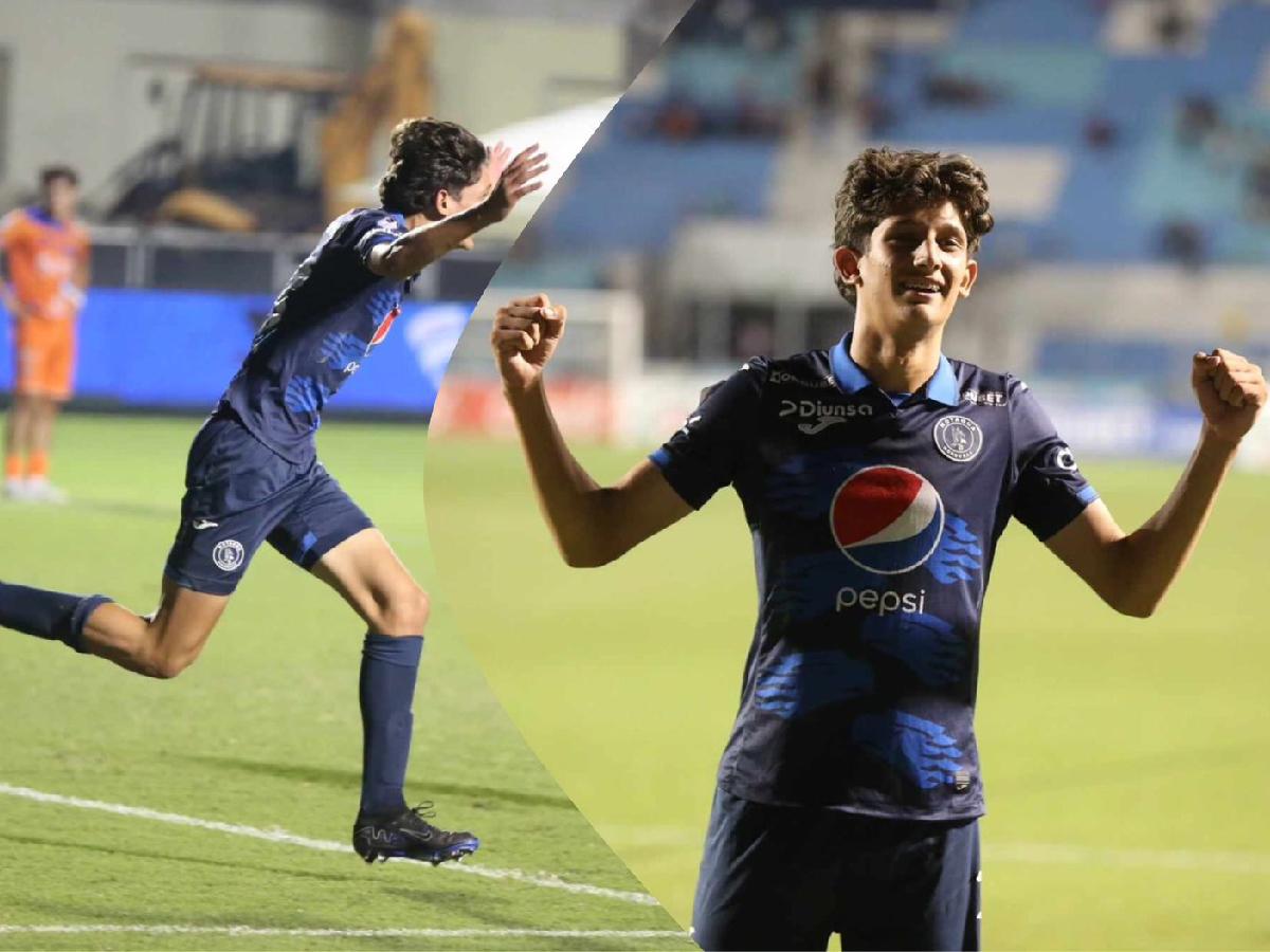 Mathías, hijo de Diego Vázquez, debuta con gol en su primer partido con Motagua