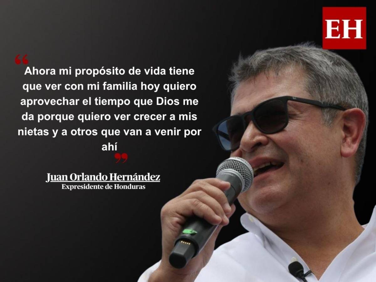 De rodillas solo ante Dios: Las frases de JOH a su regreso a Honduras