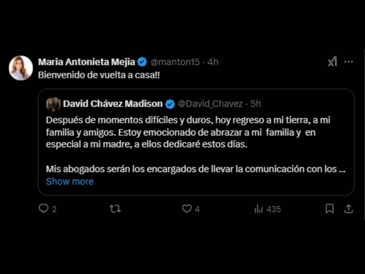 Con fotos del recuerdo, líderes nacionalistas le dicen “bienvenido a casa” a David Chávez