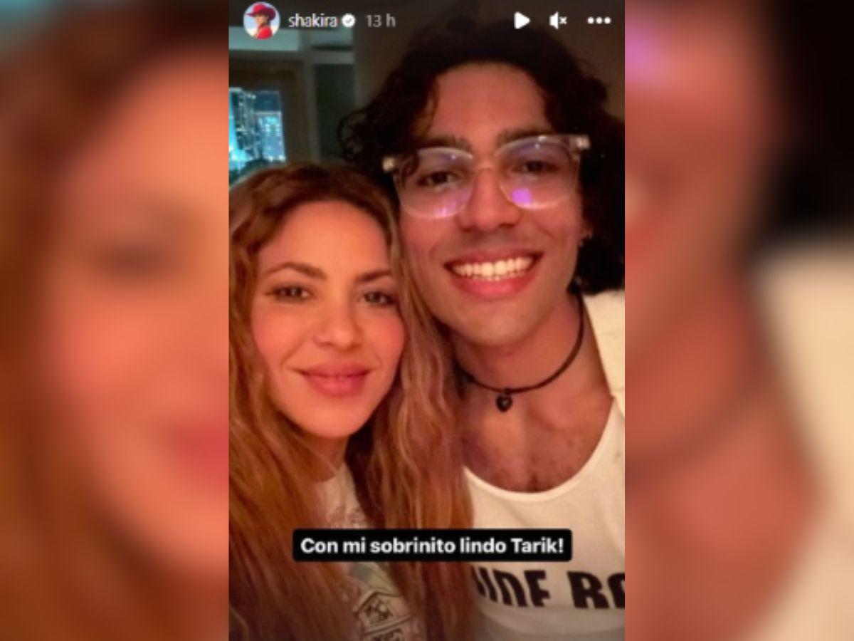 Shakira junto a su sobrino Tarik.
