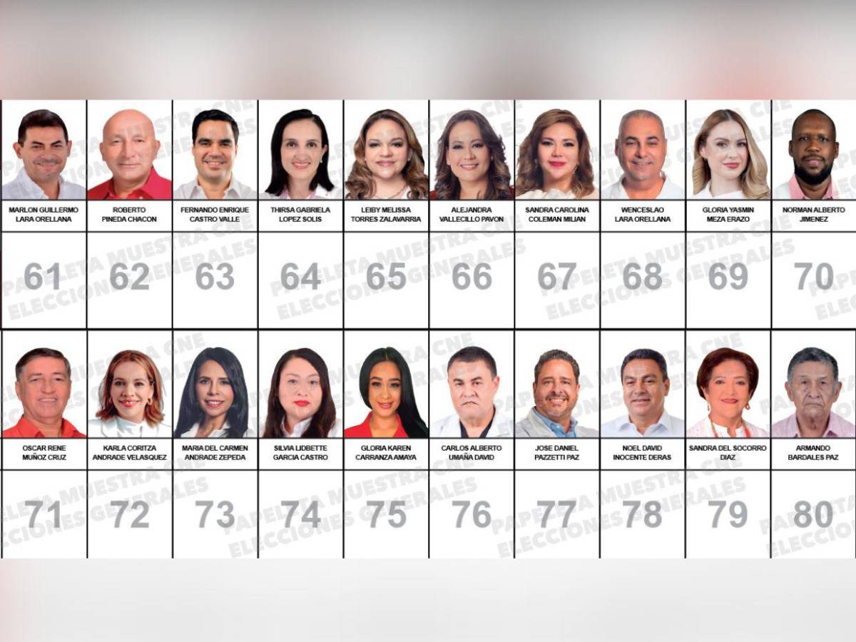 Diputados que buscan reelección y nuevos aspirantes integran la papeleta del Partido Liberal