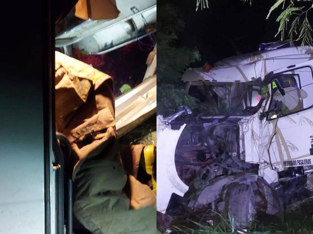 Contra una casa impactó la rastra: momento en que Joel Castillo murió en un accidente en Cortés