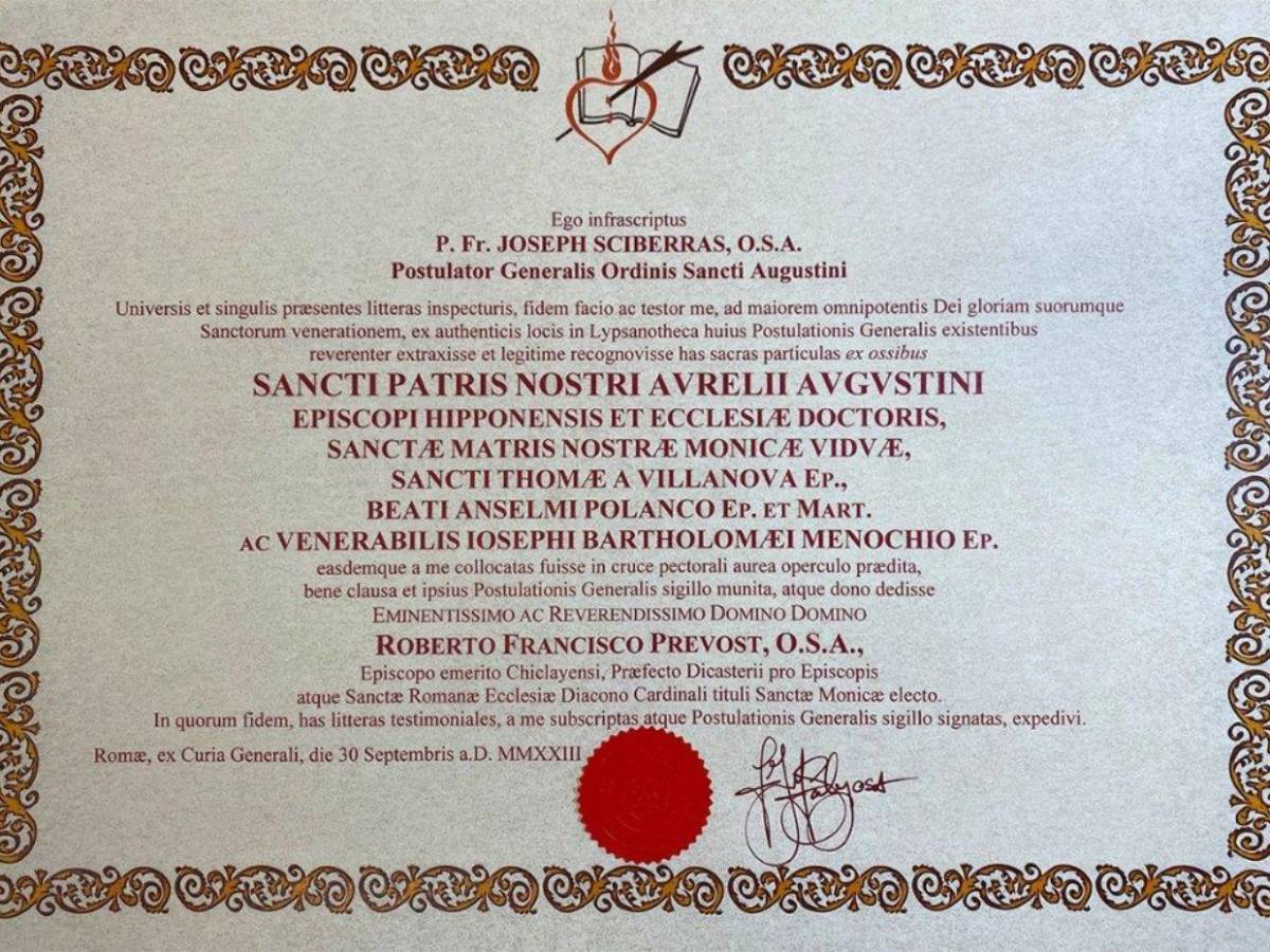 Retrato, firma y escudo: el Vaticano publica los nuevos símbolos de León XIV