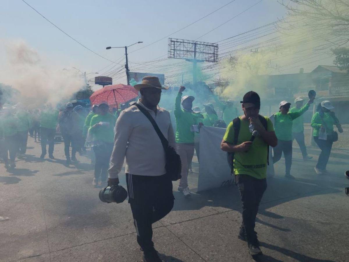 San Pedro Sula: miles marchan por mejores condiciones laborales este 1 de mayo