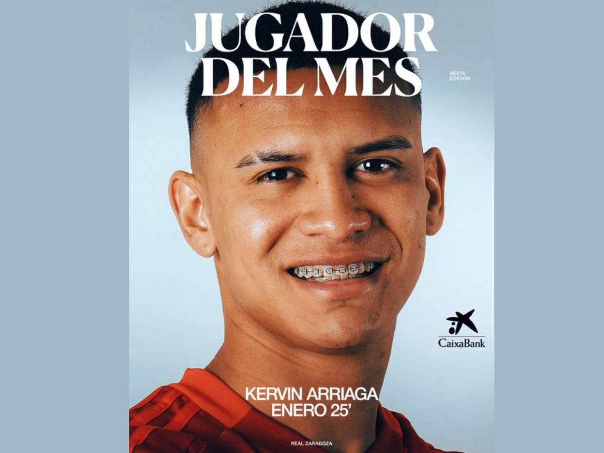 Kervin Arriaga es nombrado Jugador del Mes; esto dicen en Zaragoza y en Honduras