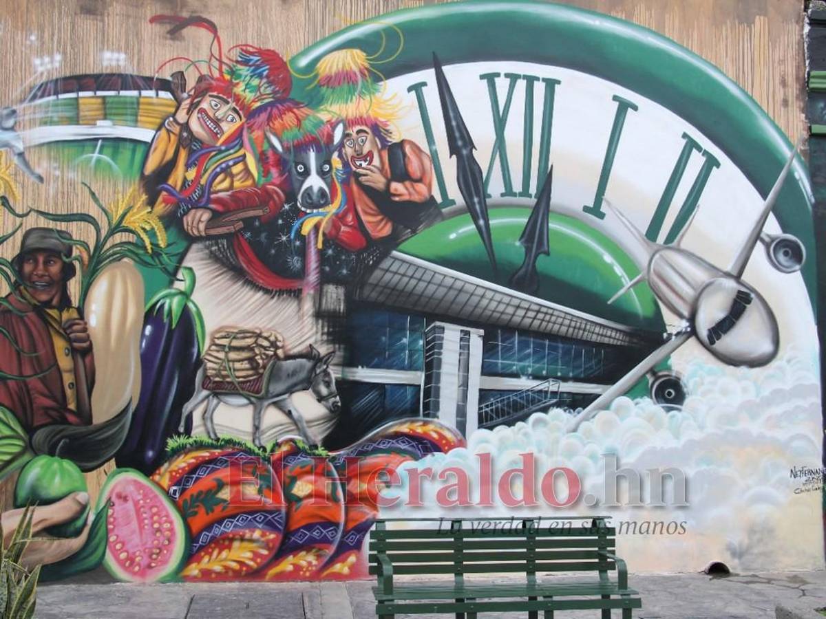 La ciudad del futuro, conectada con el mundo a través de la aeronavegación y por eso aparece como representación final de la figura de una aeronave en el aeropuerto.