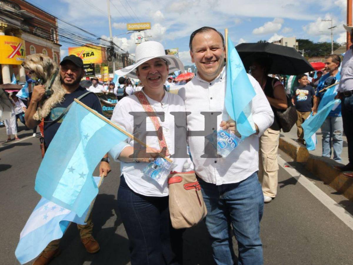 Personalidades hondureñas que estuvieron en la caminata de las iglesias