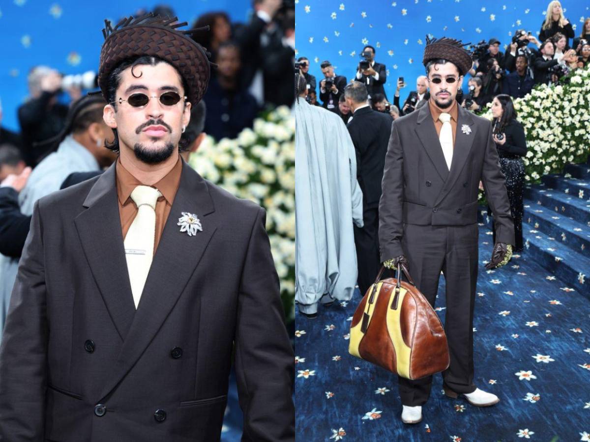 Así lució Bad Bunny en la Met Gala 2025: su sombrero y guantes se robaron el show