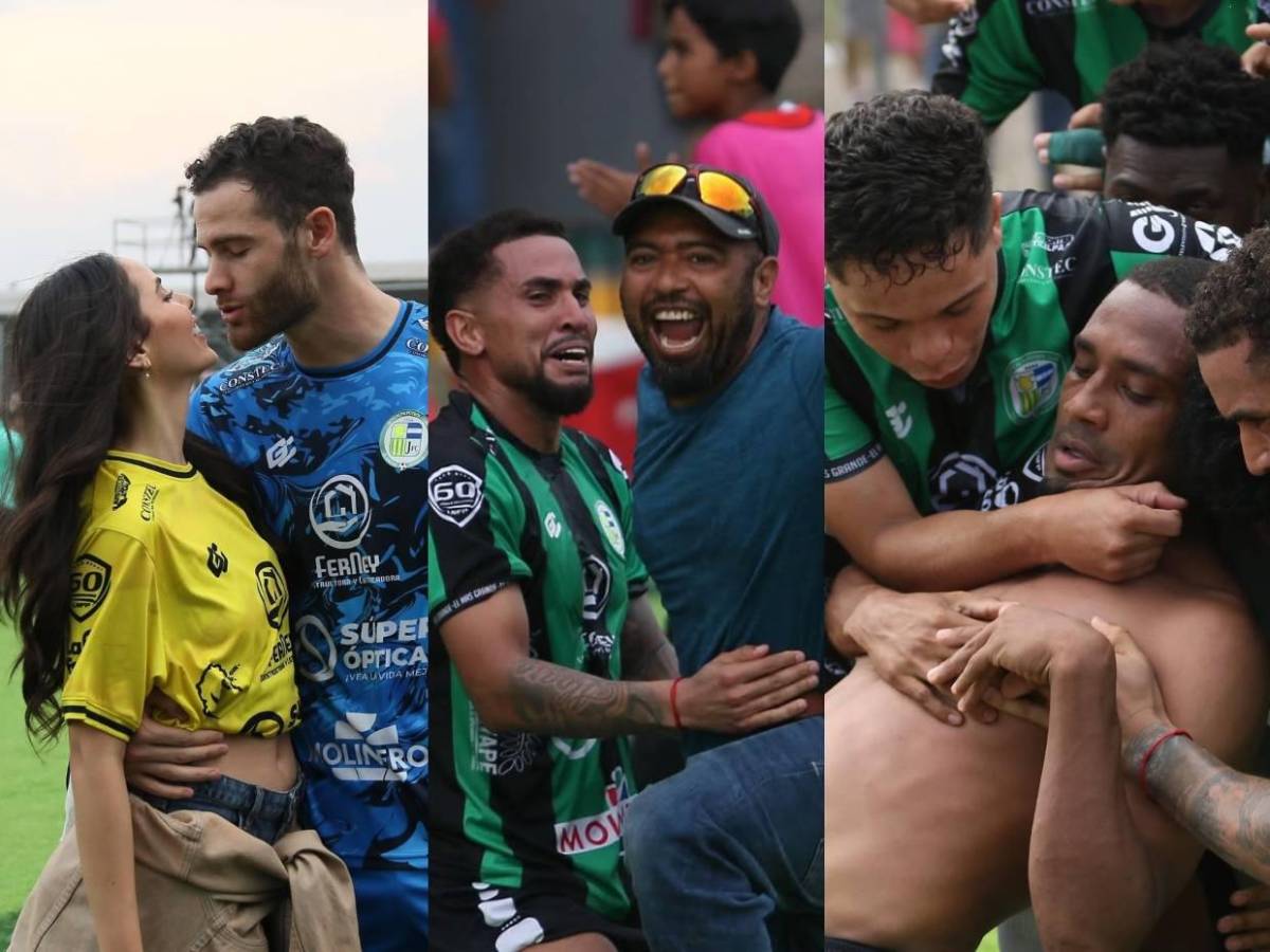Beso romántico y lágrimas de emoción: Juticalpa celebró la permanencia en Liga Nacional