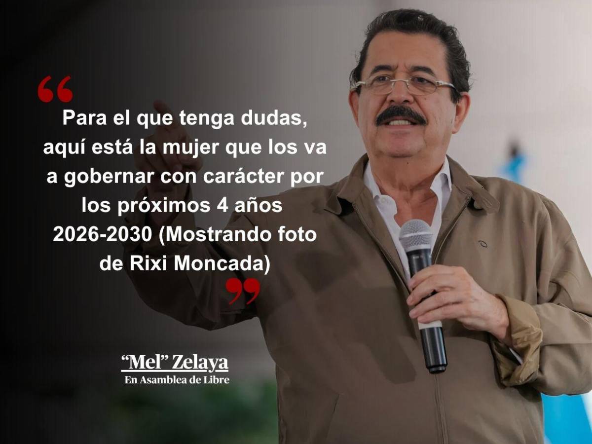 “Se preocupa la oligarquía porque Rixi no se vende: Frases de 'Mel' Zelaya en asamblea “Se preocupa la oligarquía porque Rixi no se vende: Frases de 'Mel' Zelaya en asamblea