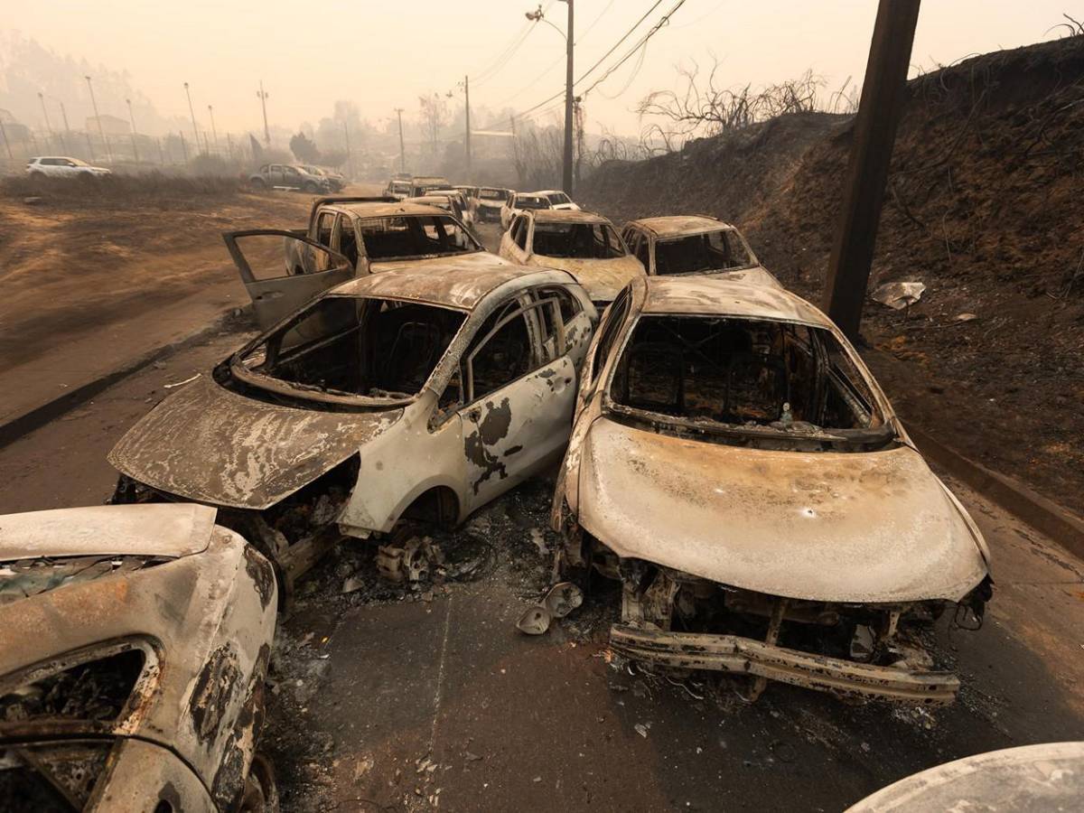 La caótica escena en Chile, que amanece consumida por las llamas