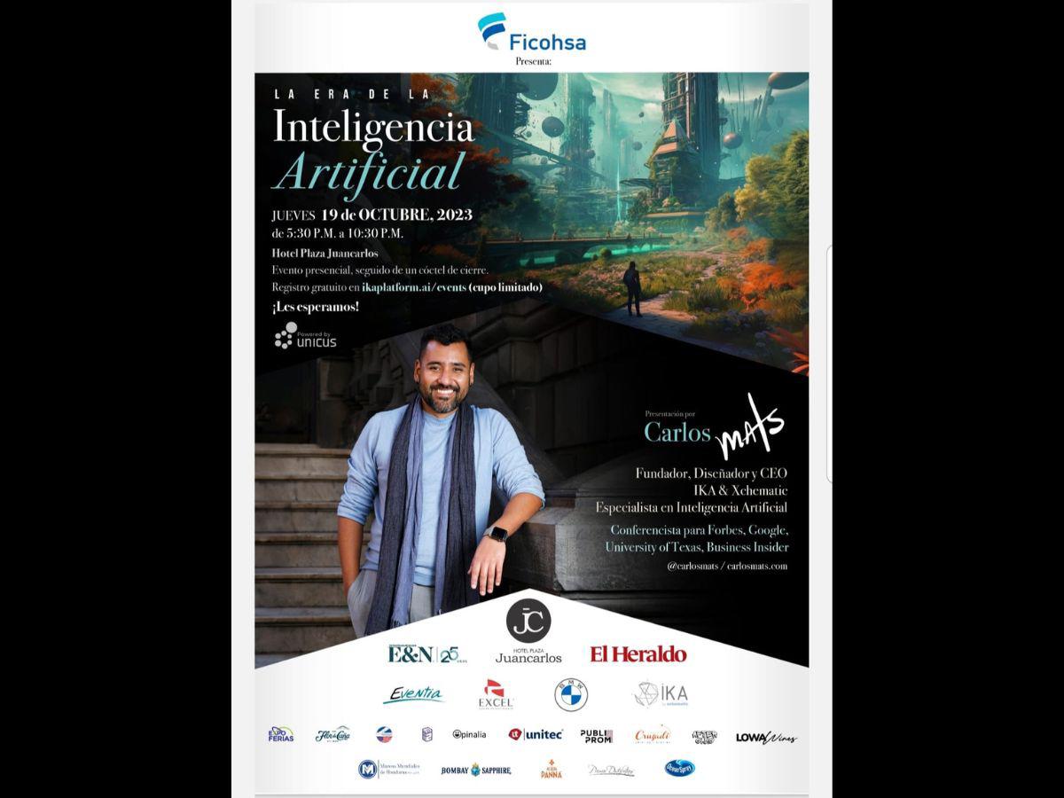 “La era de la Inteligencia Artificial” se presentará mañana jueves 19 de octubre en el Hotel Plaza Juan Carlos de Tegucigalpa a partir de las 5:30 PM,.