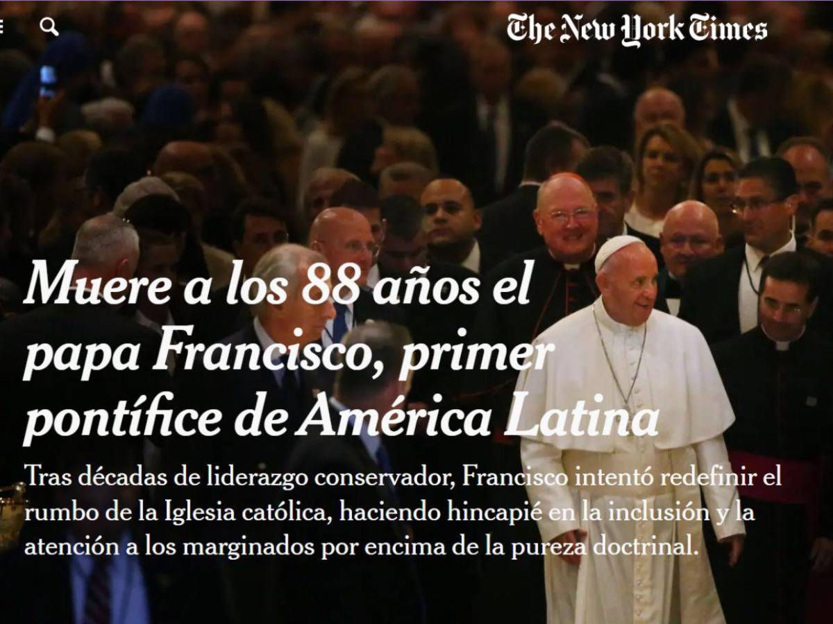 Un líder espiritual y el primer pontífice latinoamericano: así informaron la muerte del papa Francisco