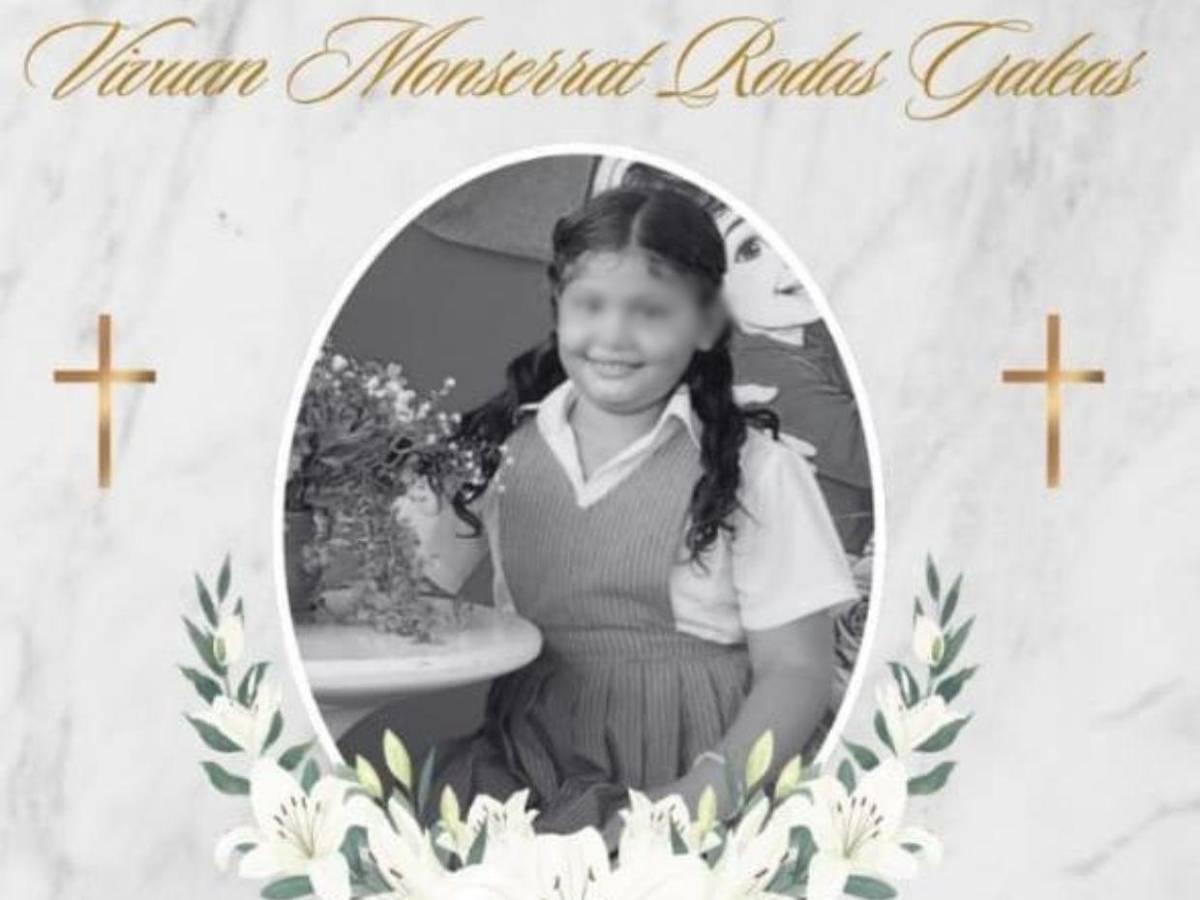 Vivian Rodas, la pequeña que murió tras accidente vial en Linaca, Choluteca