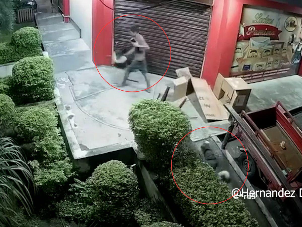 Cuadro a cuadro del ataque de un asaltante a un guardia de la tercera edad en La Ceiba