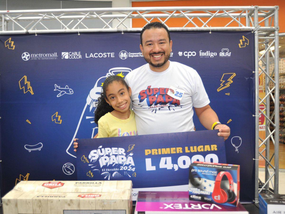 Carlos López fue el feliz ganador del Súper Papá 2024 donde se llevó un premio de 4,000 lps en efectivo, además de otros productos.