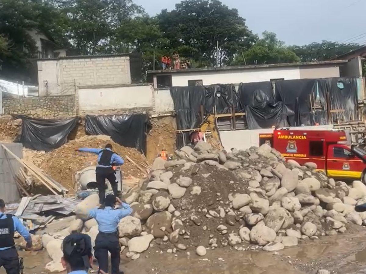 Soterradas quedaron tres personas en Gracias, Lempira: se confirma la muerte de un obrero