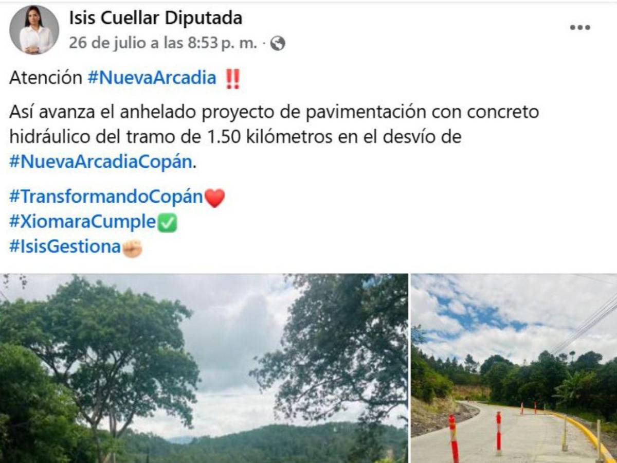 Isis Cuéllar anuncia más proyectos en Copán, pese a escándalo en Sedesol