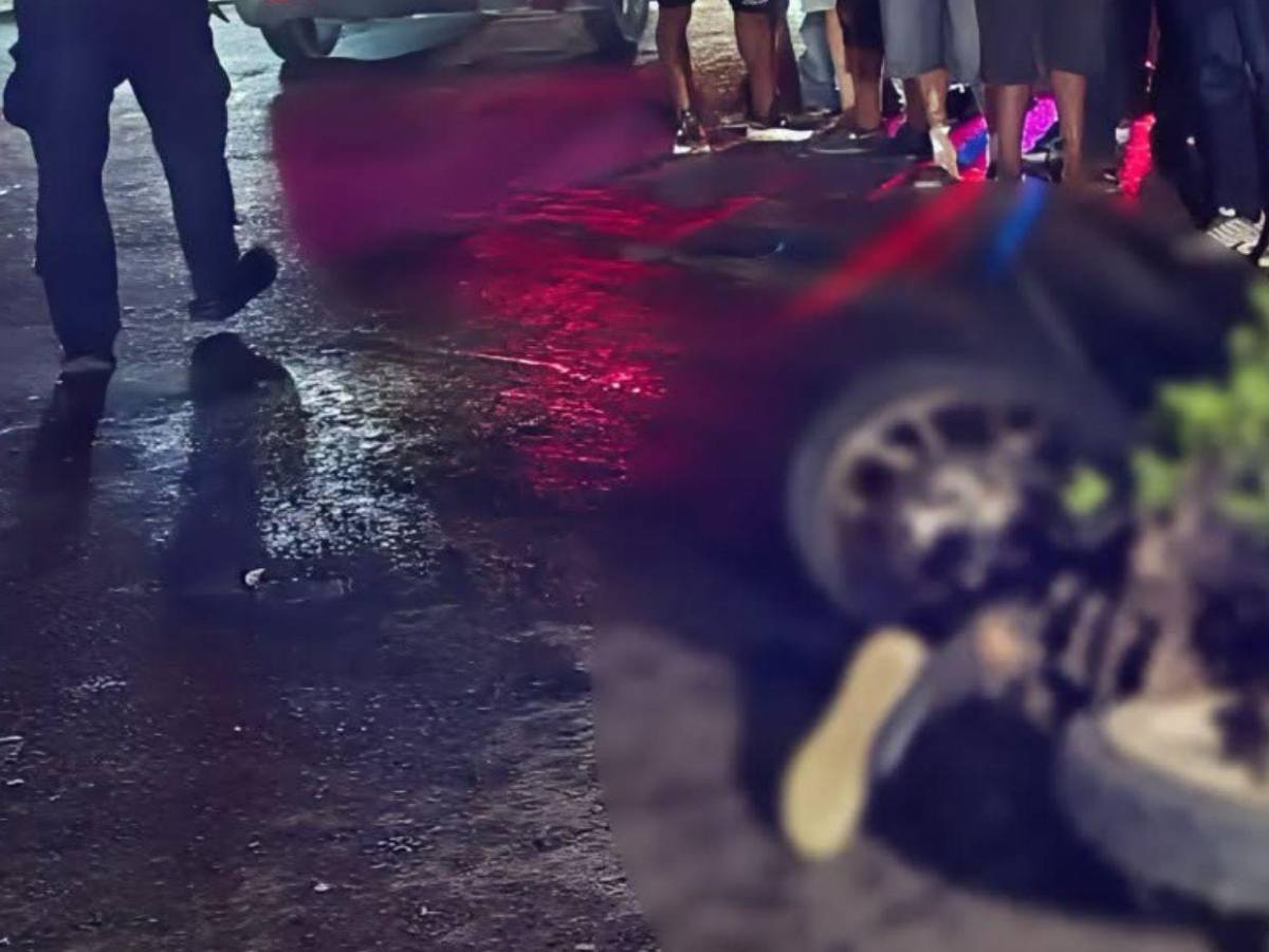 Franklin Urbina, de 15 años, murió carbonizado tras accidentarse en su motocicleta en Cortés