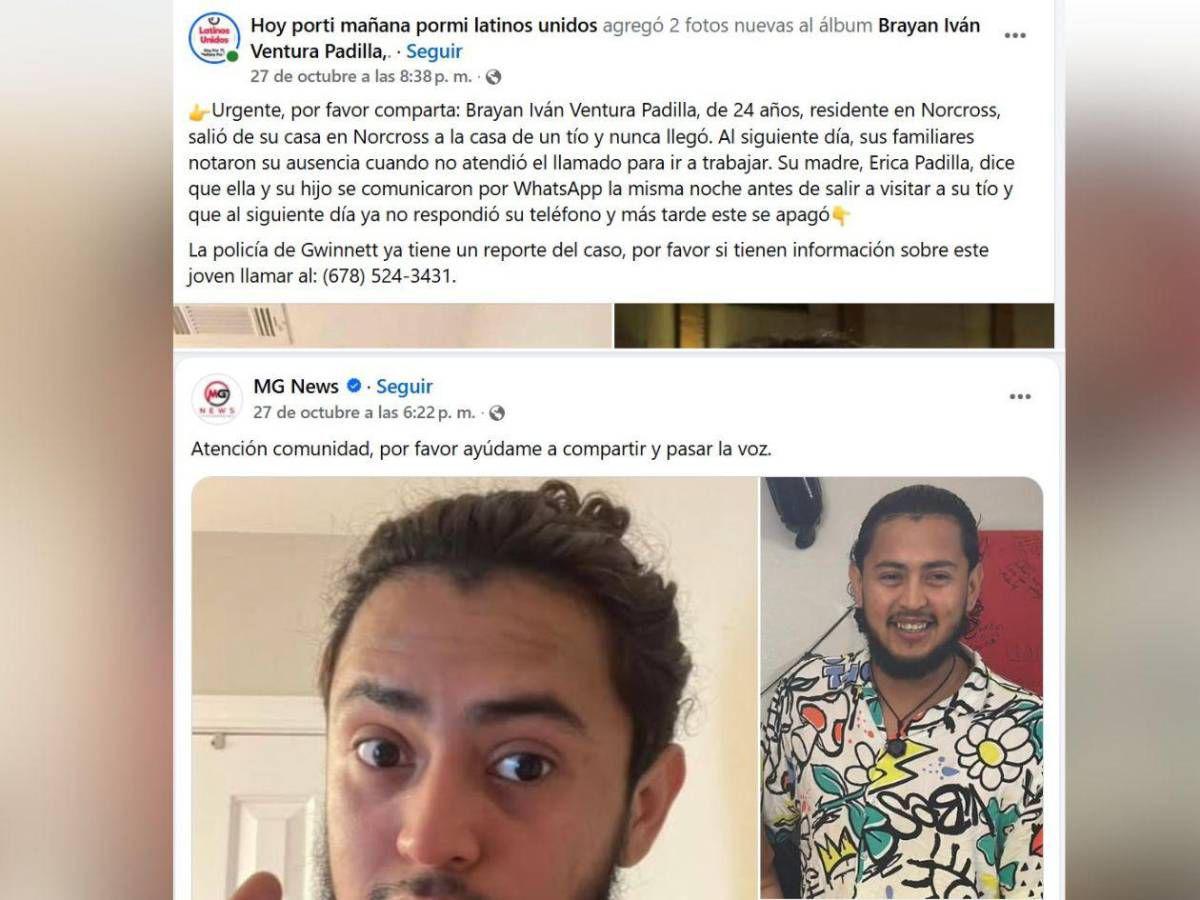 “Nunca contestó”: Brayan Ventura, el hondureño hallado muerto en EE UU