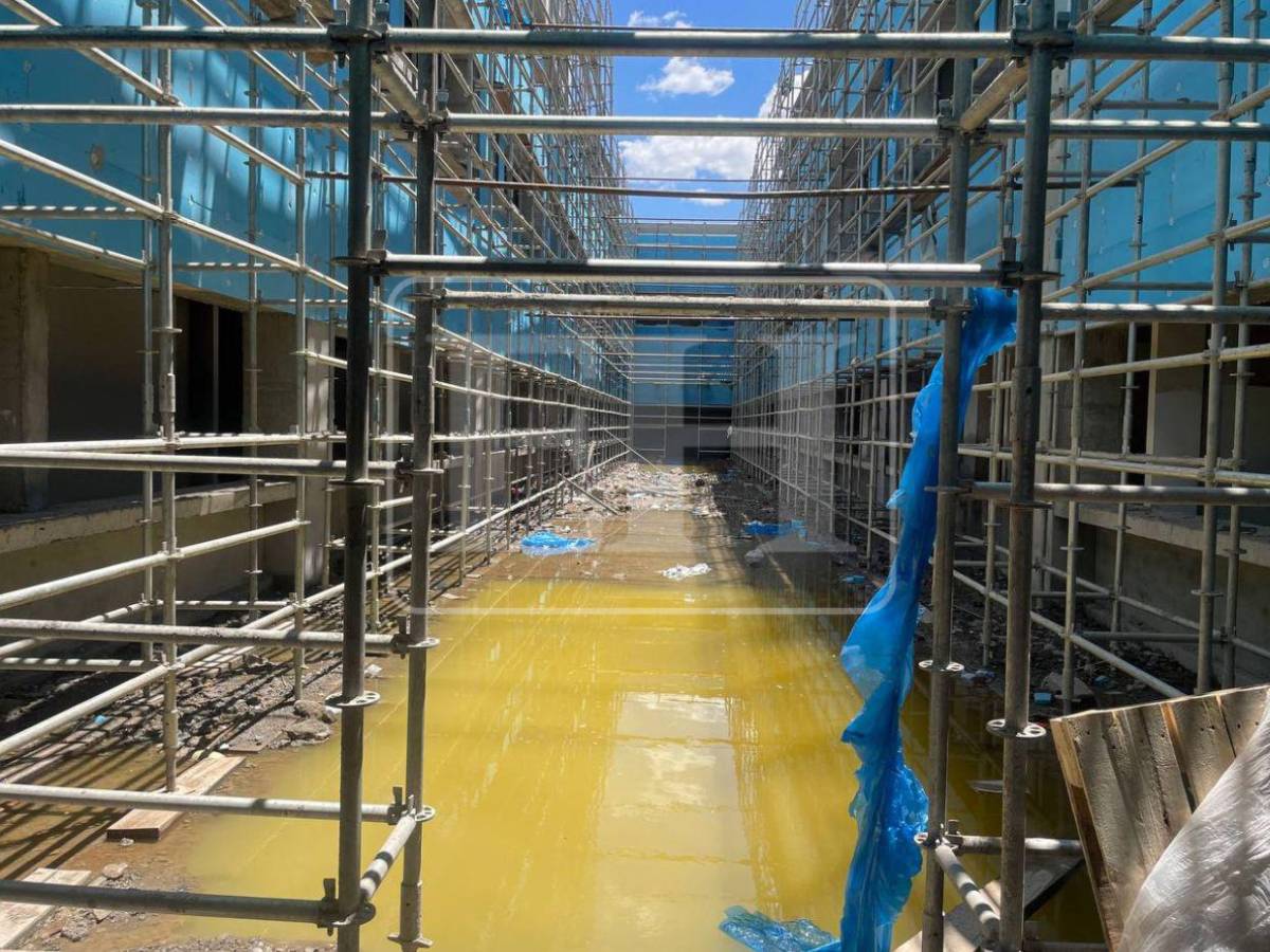 Así luce actualmente el hospital que se construye en Choluteca con personal chino