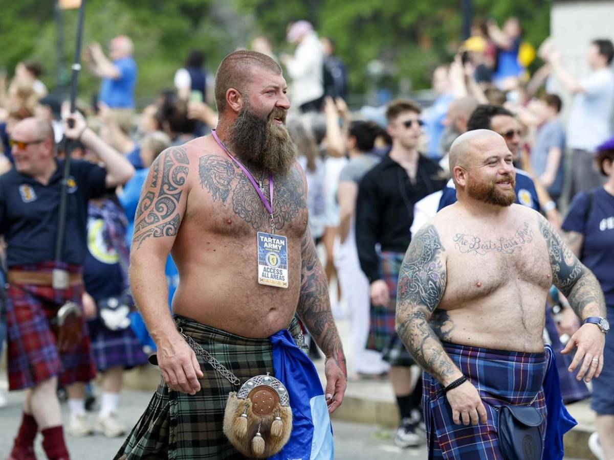 Tartan Army marcha en apoyo a Escocia frente a Marruecos en Mundial 2026