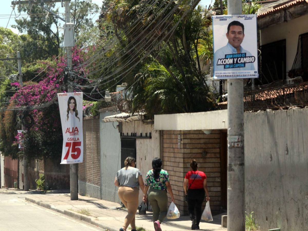 Sin los rostros de Rixi y Nasralla, arrancan propagandas electorales en las calles de la capital