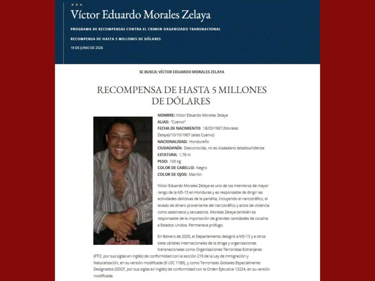 “El Porky” y “El Cuervo”: la ofensiva de EE UU contra la MS-13; ofrecen $15 millones por su captura