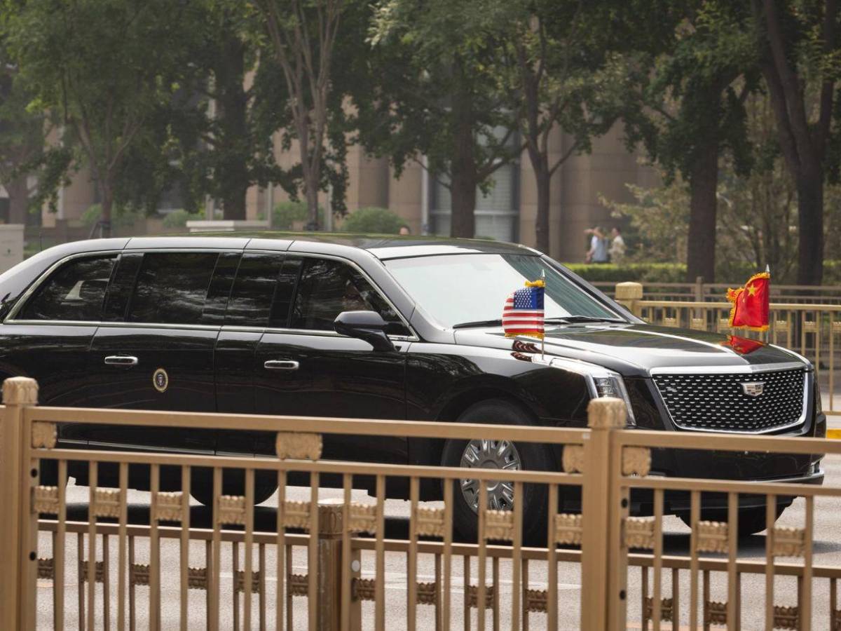 Así fue la llegada de Donald Trump al Gran Palacio del Pueblo de Pekín