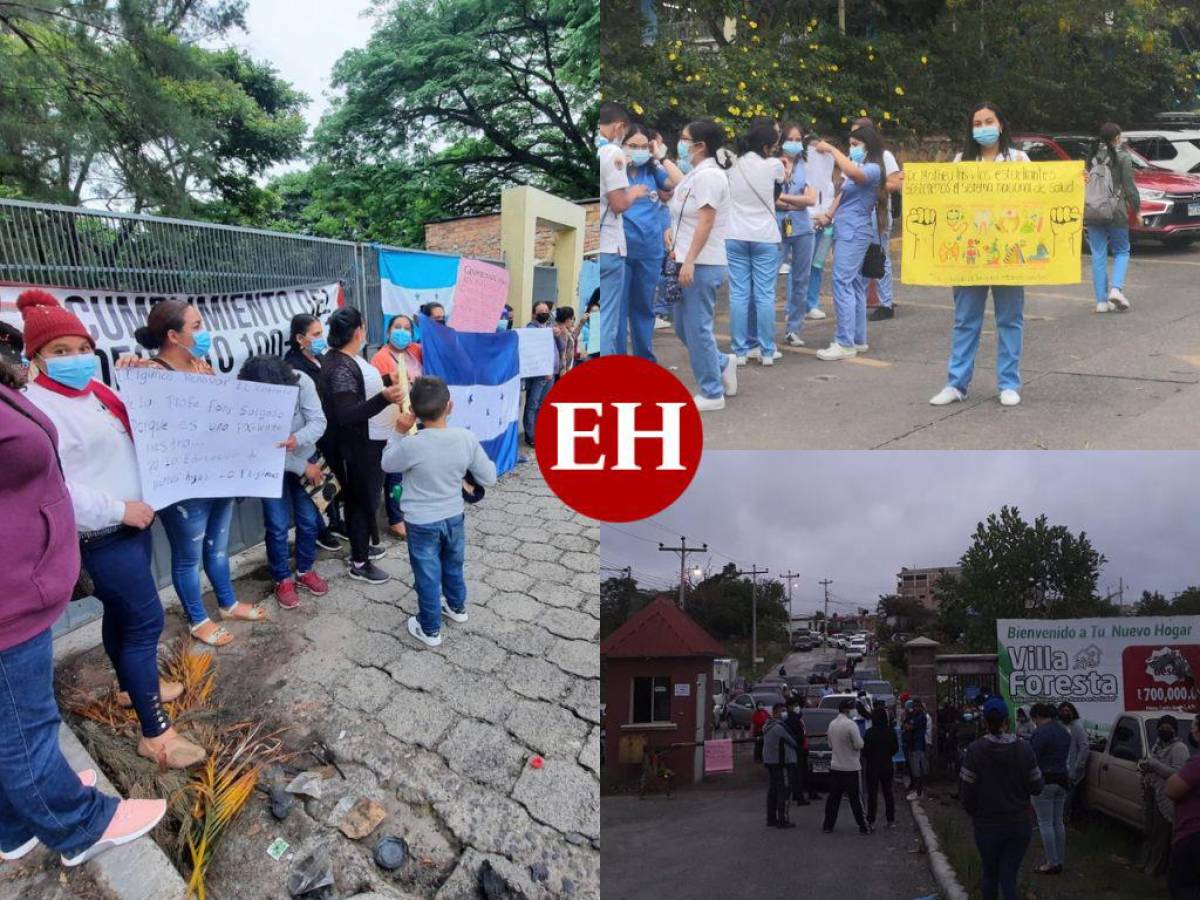 Por pavimentación, restitución de maestros y salarios, protestan capitalinos este lunes en Distrito Central