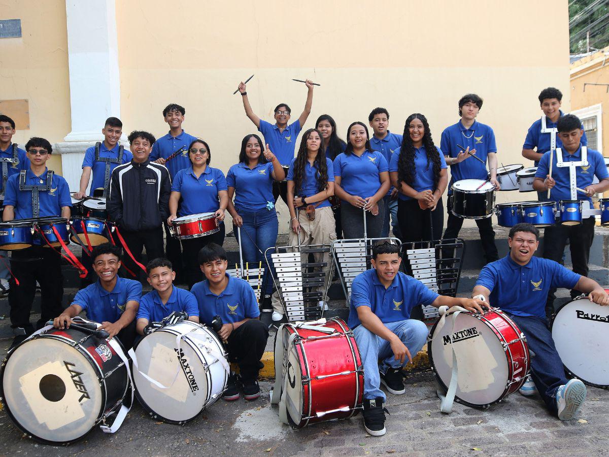 La banda del Instituto Vuelo de Águila lista para brillar en los desfiles patrios