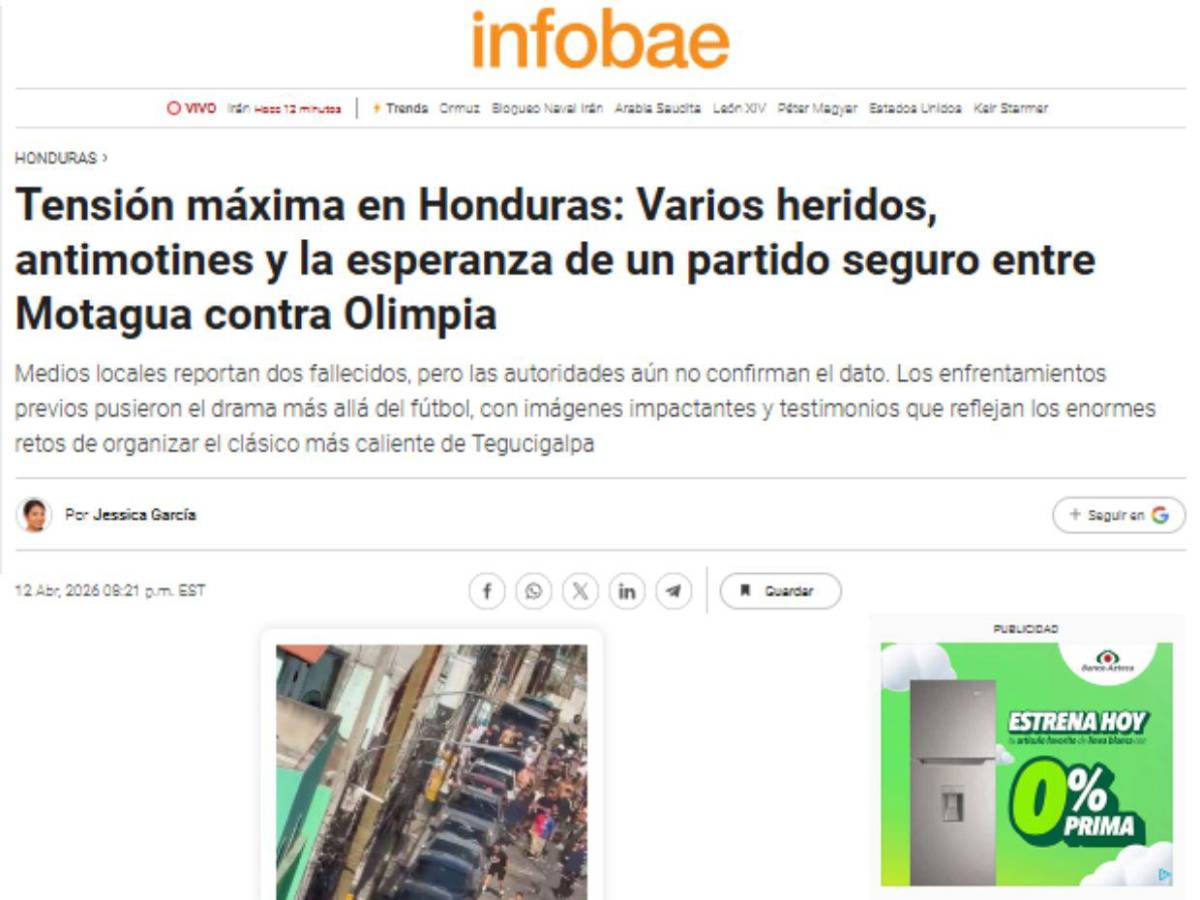 Hubo heridos y aún así se jugó: así informa el mundo sobre la violencia en el clásico