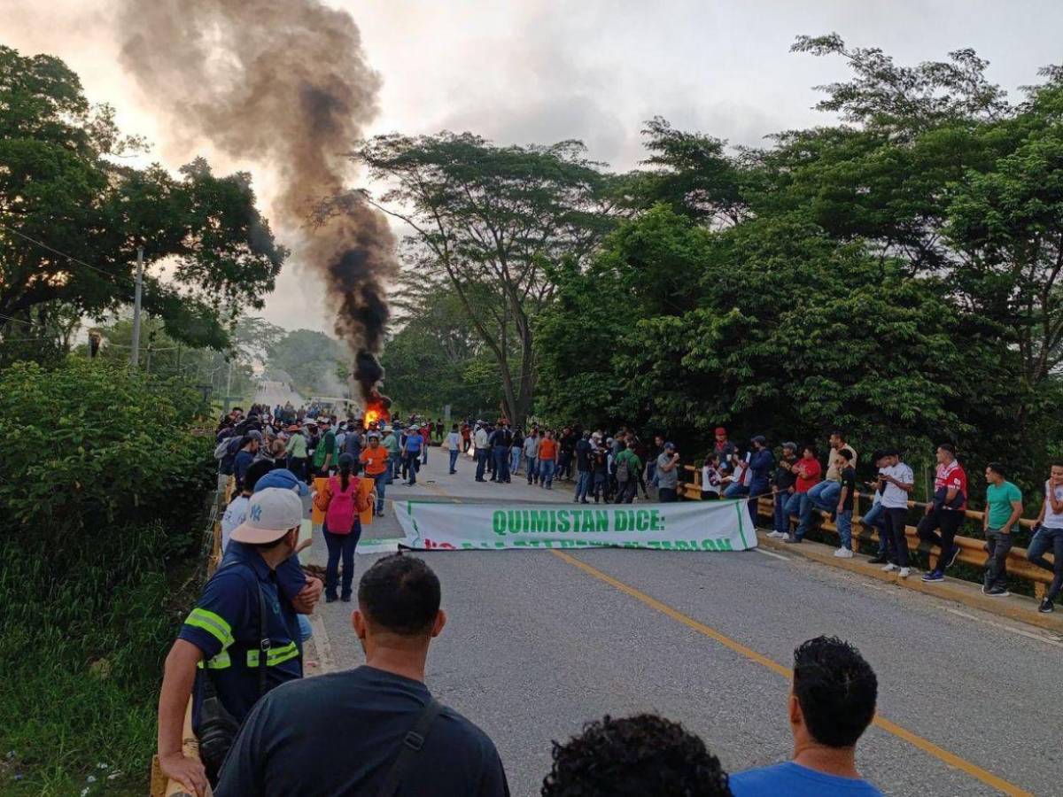 “Quimistán no se vende”: Continúan las protestas contra represa El Tablón