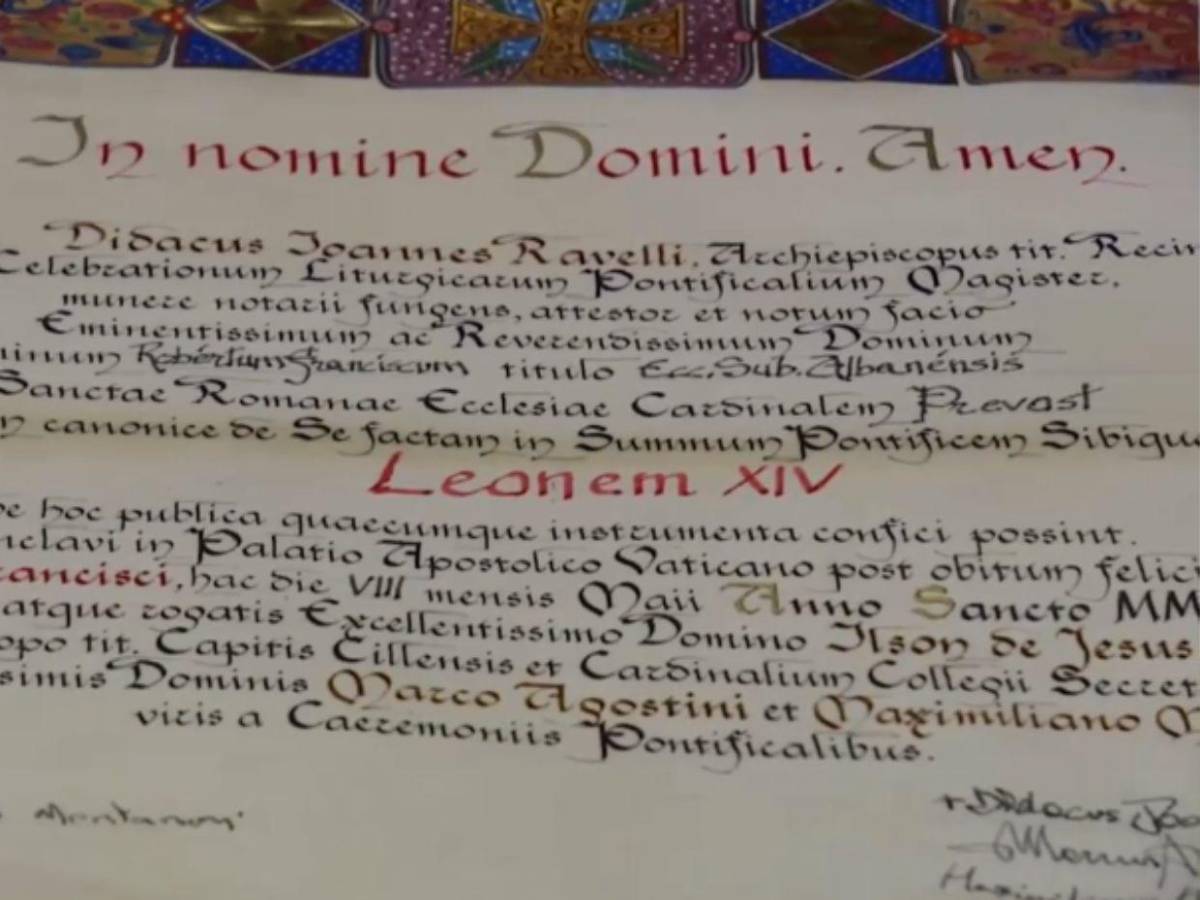 ¿Qué dice el acta de aceptación firmada por León XIV para asumir el papado? ¿Qué dice el acta de aceptación firmada por León XIV para asumir el papado?