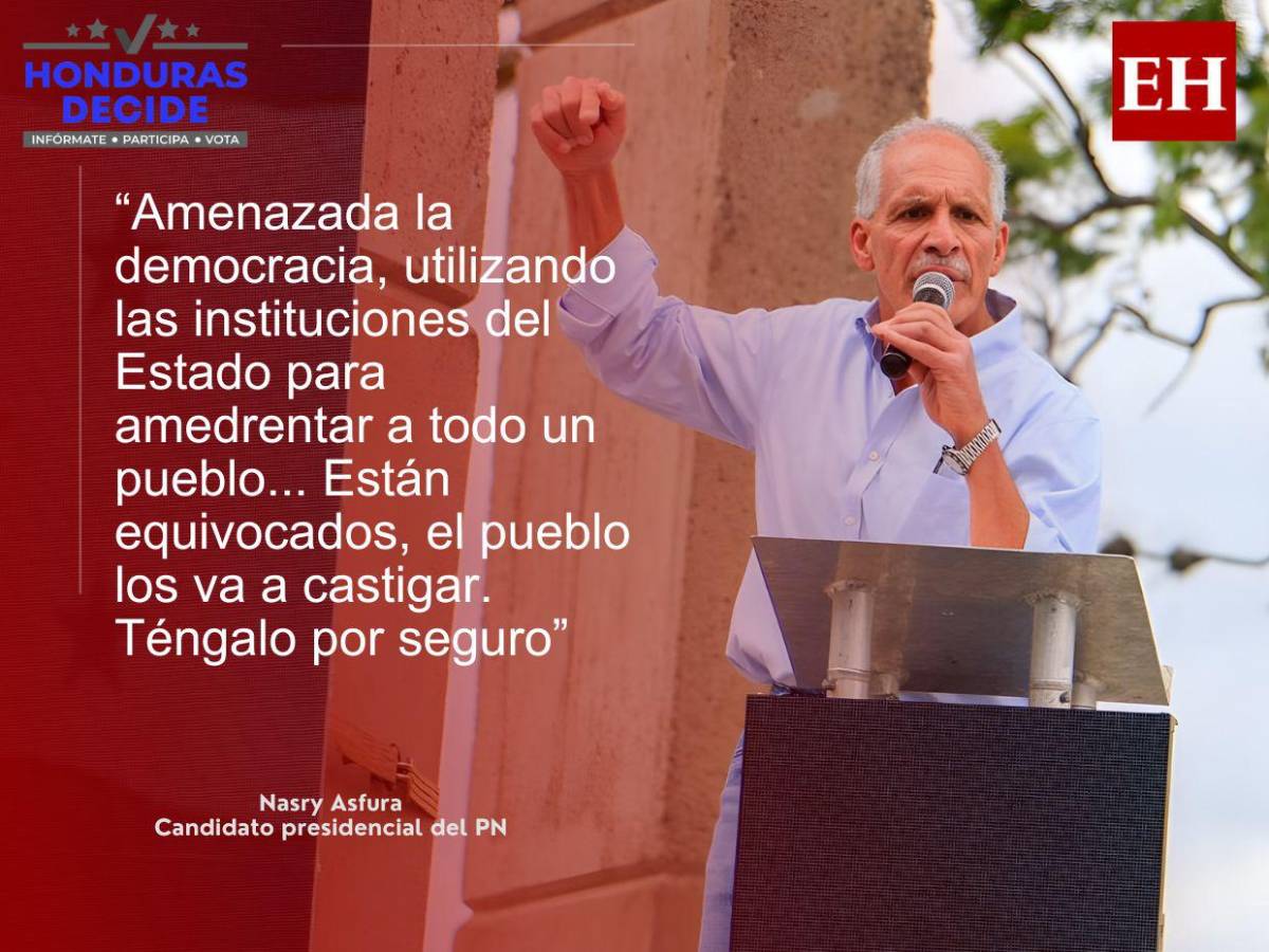 Si amenazan a mi equipo, me amenazan a mí: las frases de Nasry Asfura en movilización del PN