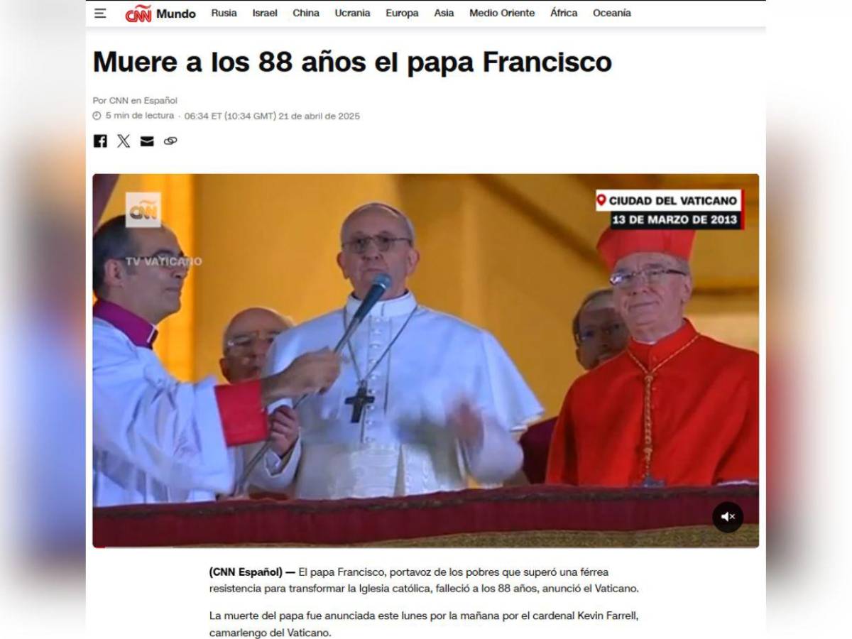 Un líder espiritual y el primer pontífice latinoamericano: así informaron la muerte del papa Francisco