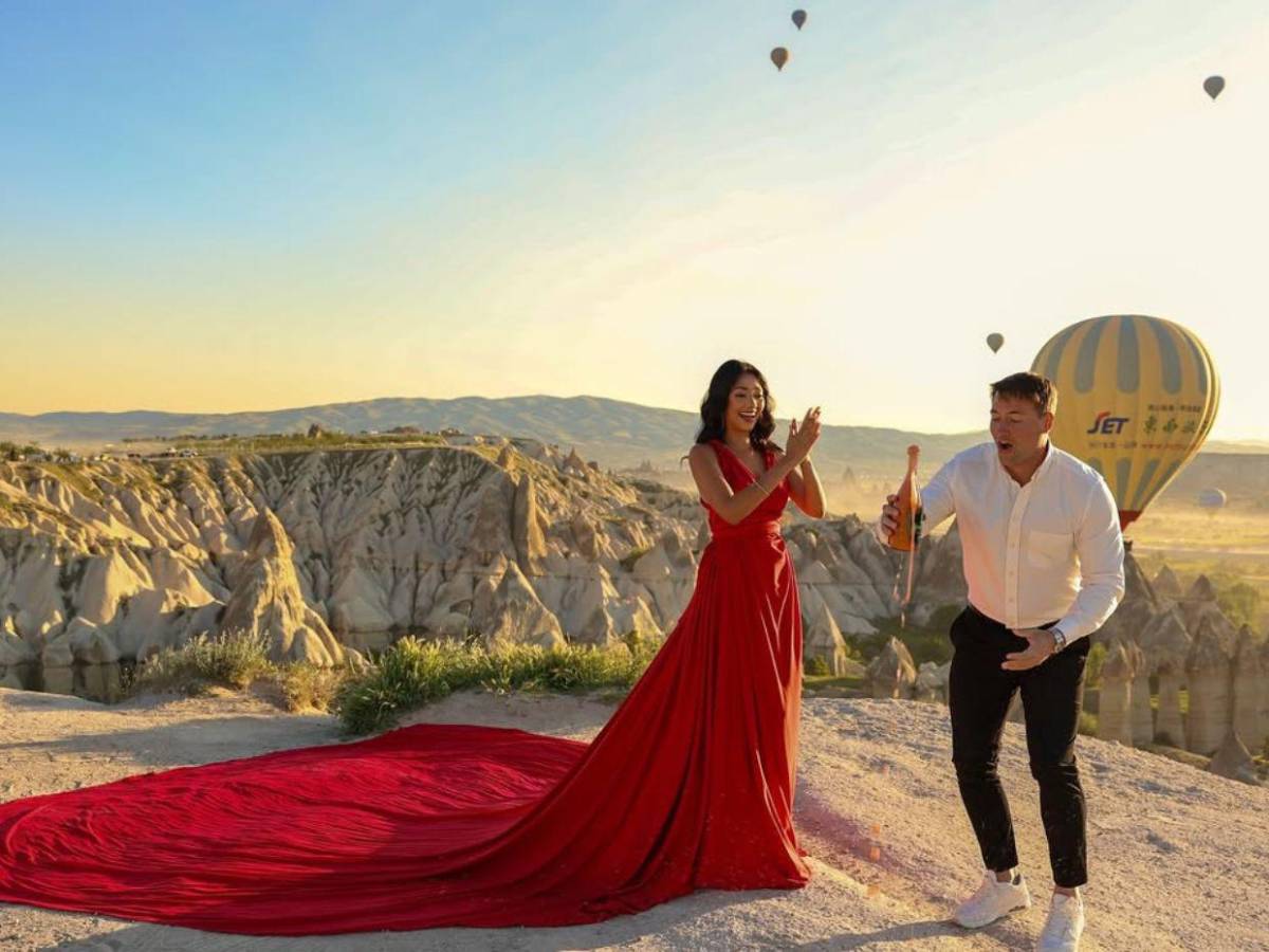 Karlen Pérez y Gustavo Leone se comprometen en Capadocia: Le dije que sí a mi amor