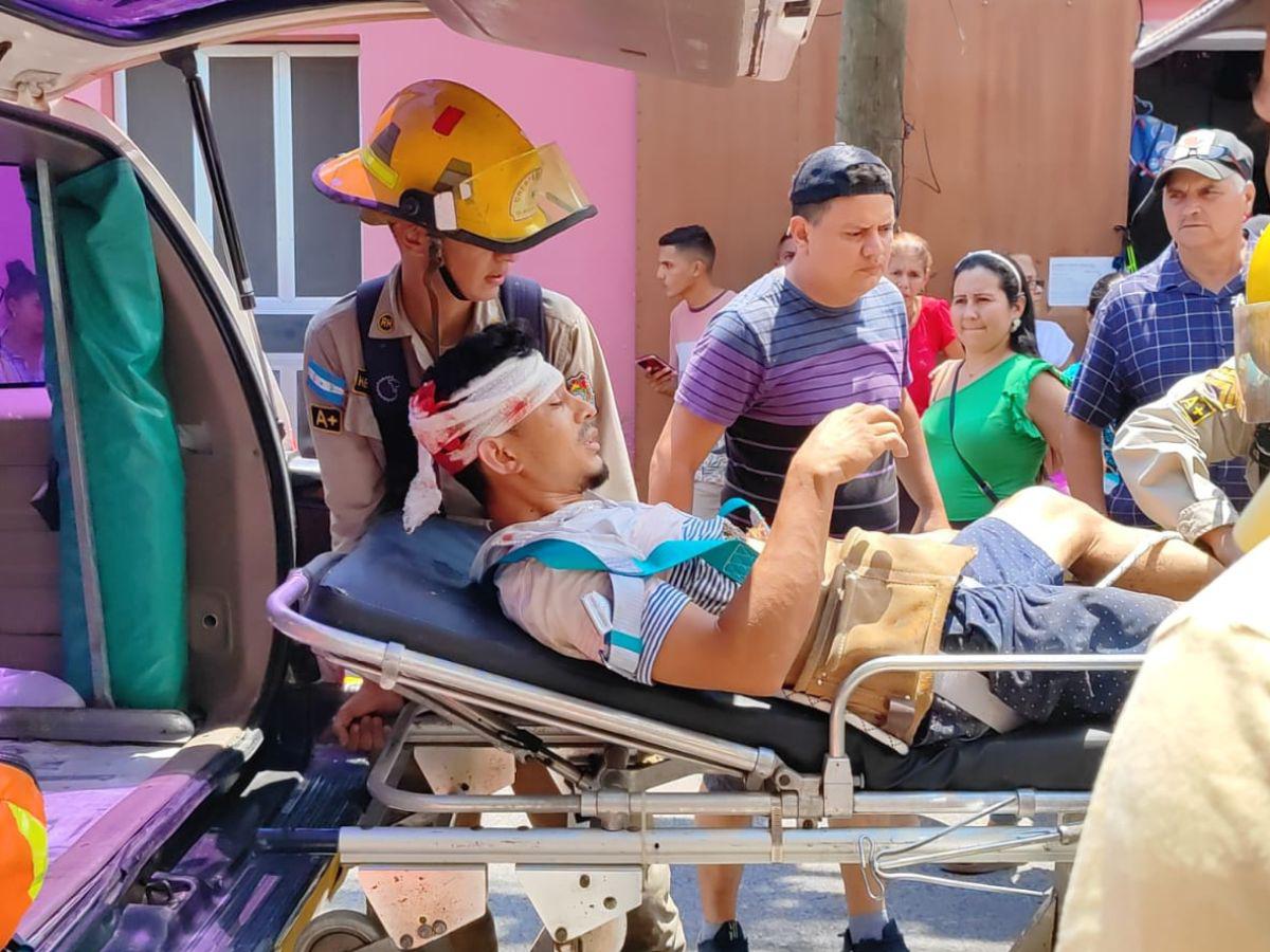 Joven sufre quemaduras y golpes tras descarga eléctrica en Santa Bárbara