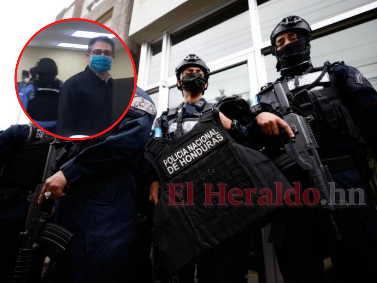 Videos: Así fue la llegada e ingreso del expresidente Hernández a la CSJ