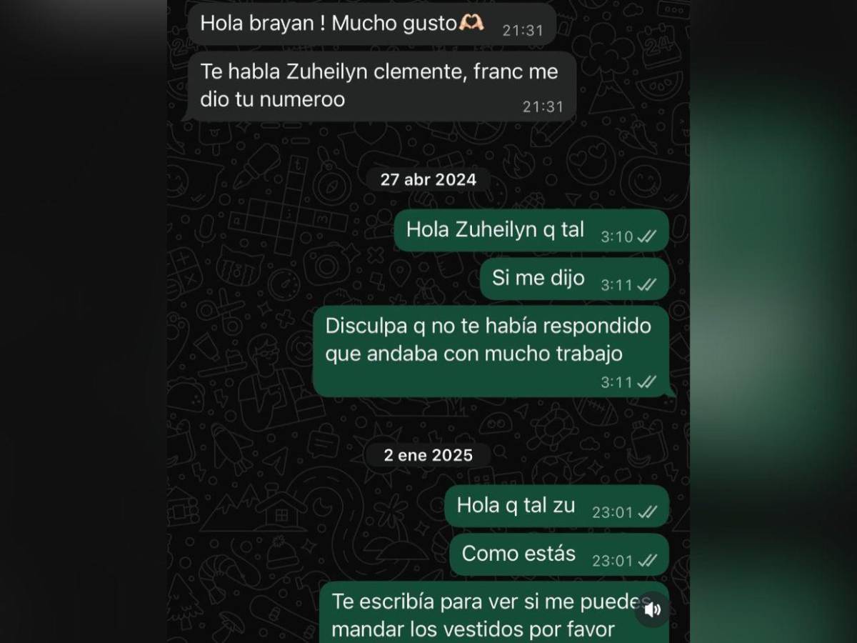 Señalan a Zu Clemente de no devolver vestidos de diseñador que le prestaron