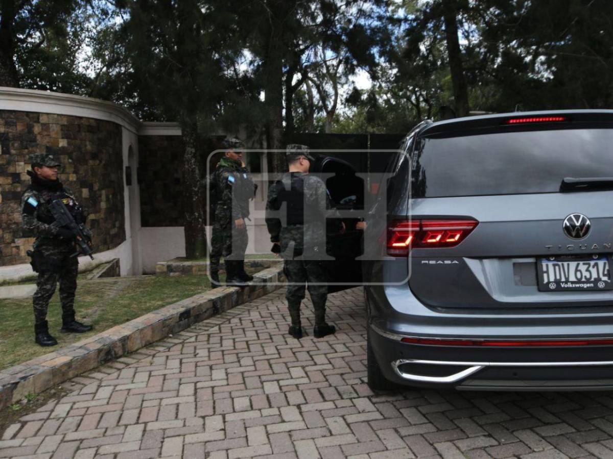 Guardia de Honor Presidencial custodia la residencia del presidente electo Nasry Asfura