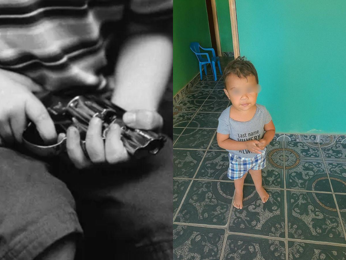 Niño de dos años jugaba con un arma de fuego y se quitó la vida: así sucedió la tragedia en Olancho