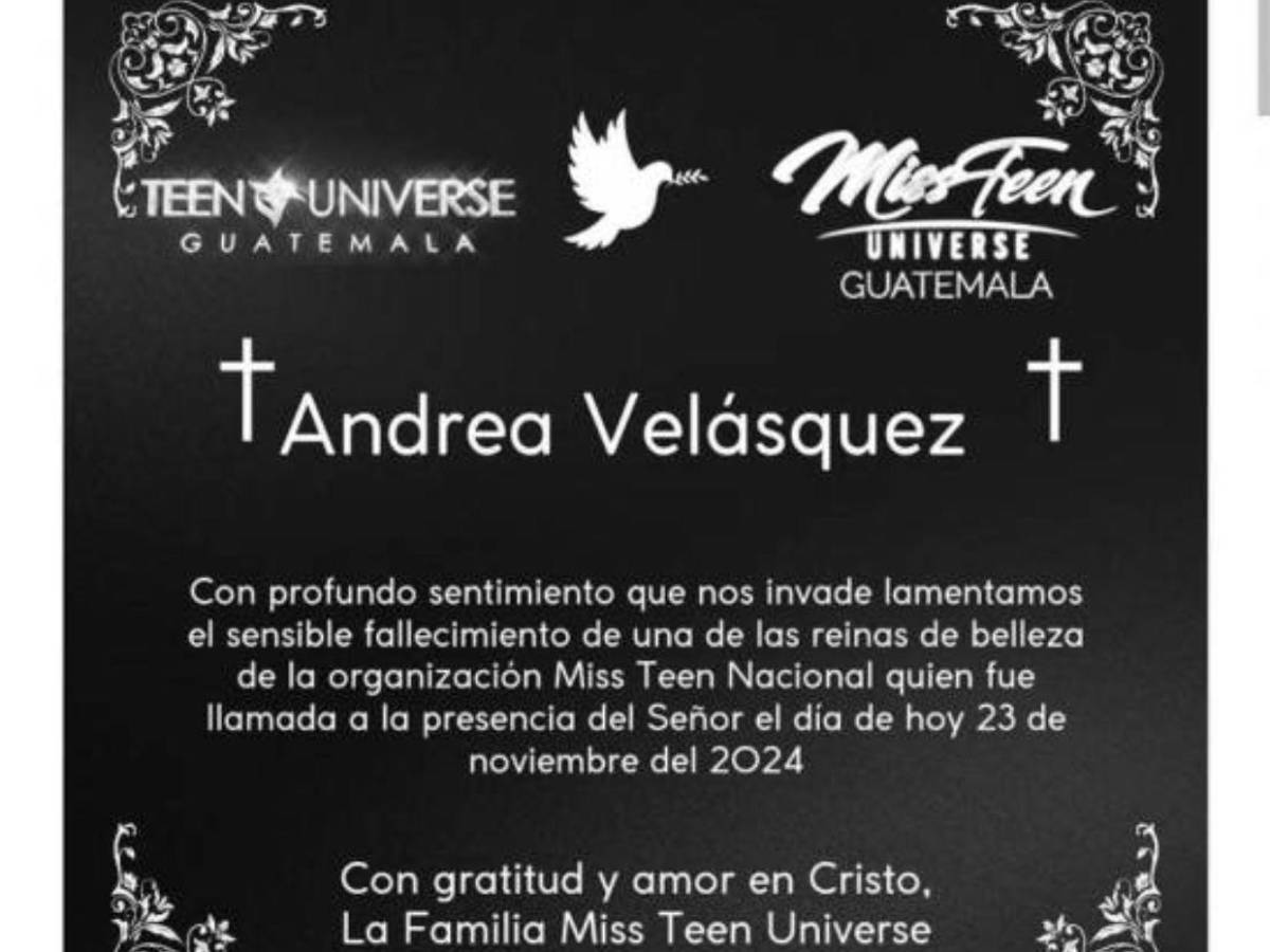 ¡Luto en el mundo de la belleza! Fallece Miss Turismo de Guatemala ¡Luto en el mundo de la belleza! Fallece Miss Turismo de Guatemala