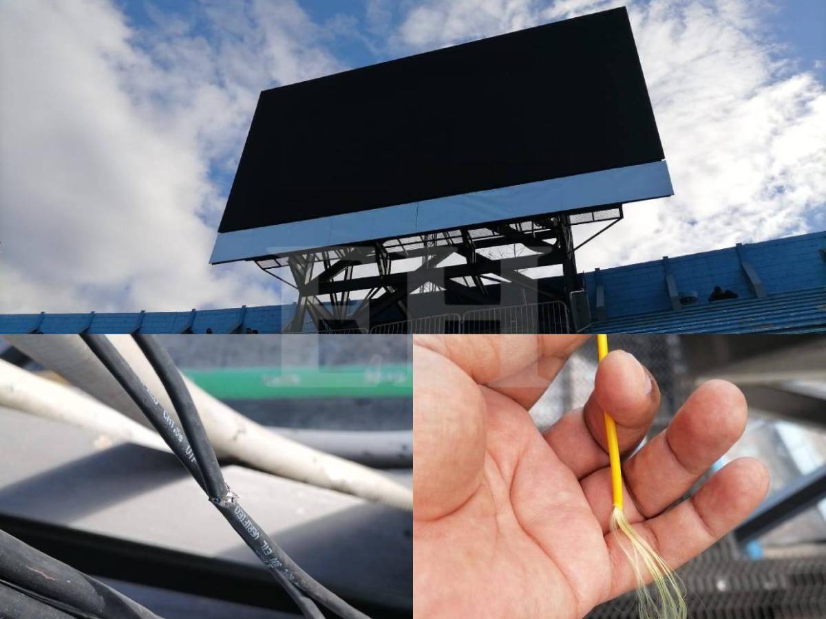 ¡Vandalismo! Dañan nueva pantalla LED del estadio Nacional de Tegucigalpa