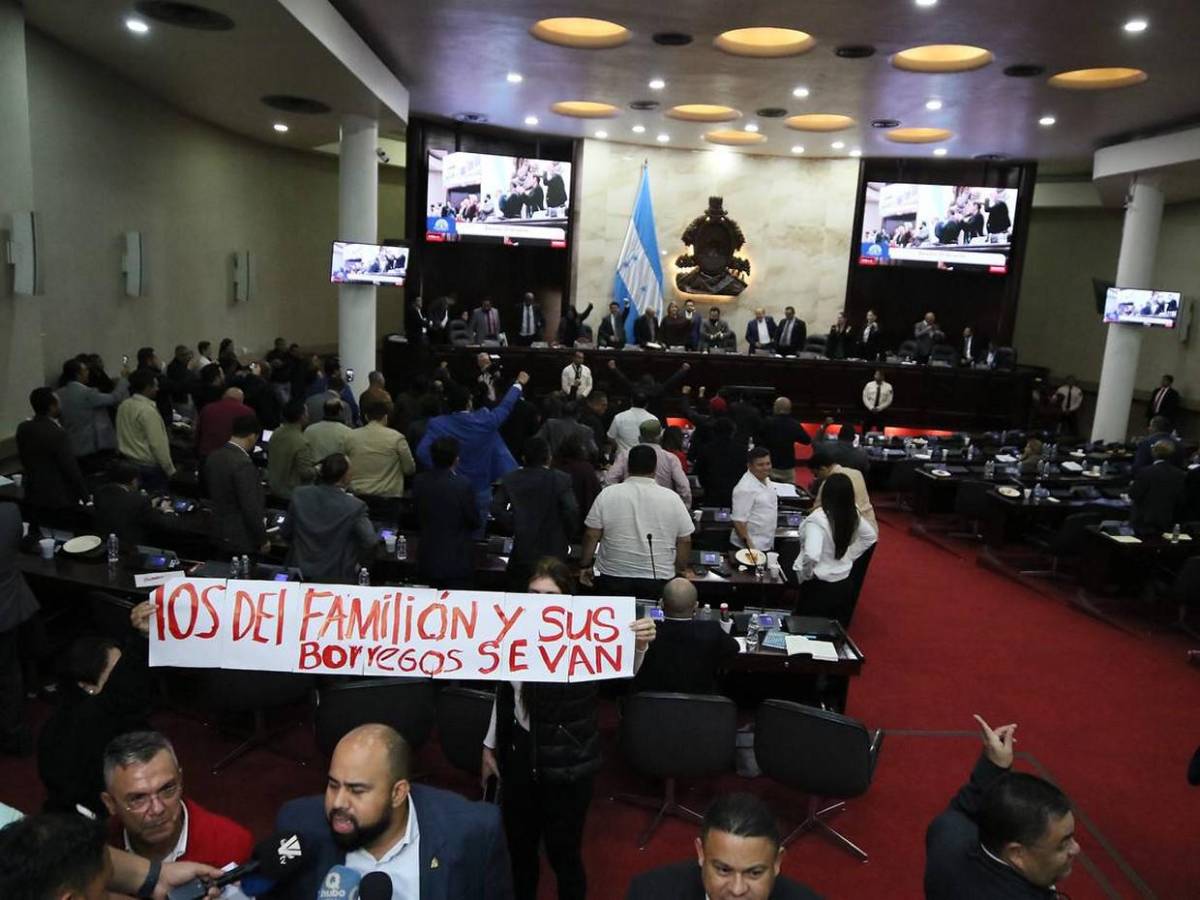 Con mensajes de “Sí a la extradición”, “se van” y citas bíblicas, diputadas protestan en el CN