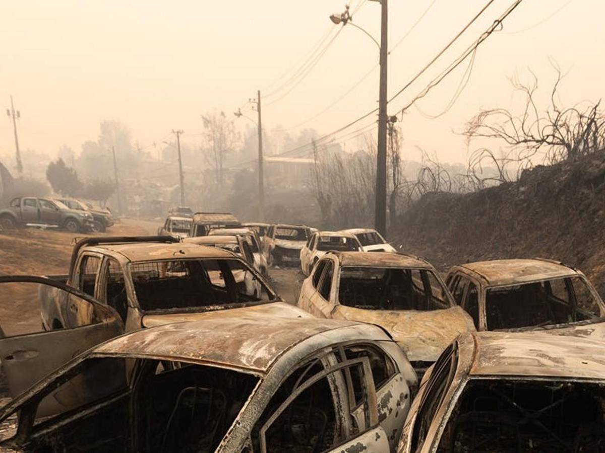 La caótica escena en Chile, que amanece consumida por las llamas